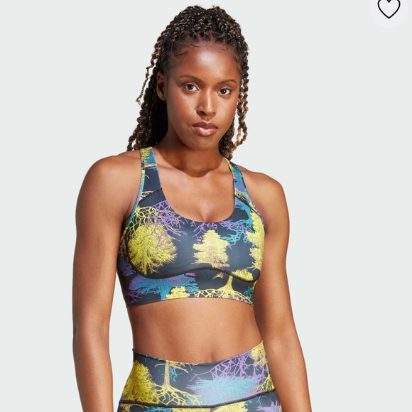 Adidas by Stella McCartney True Purpose bra, shock slime blue bay deep lilac, M - Picture 2 of 11